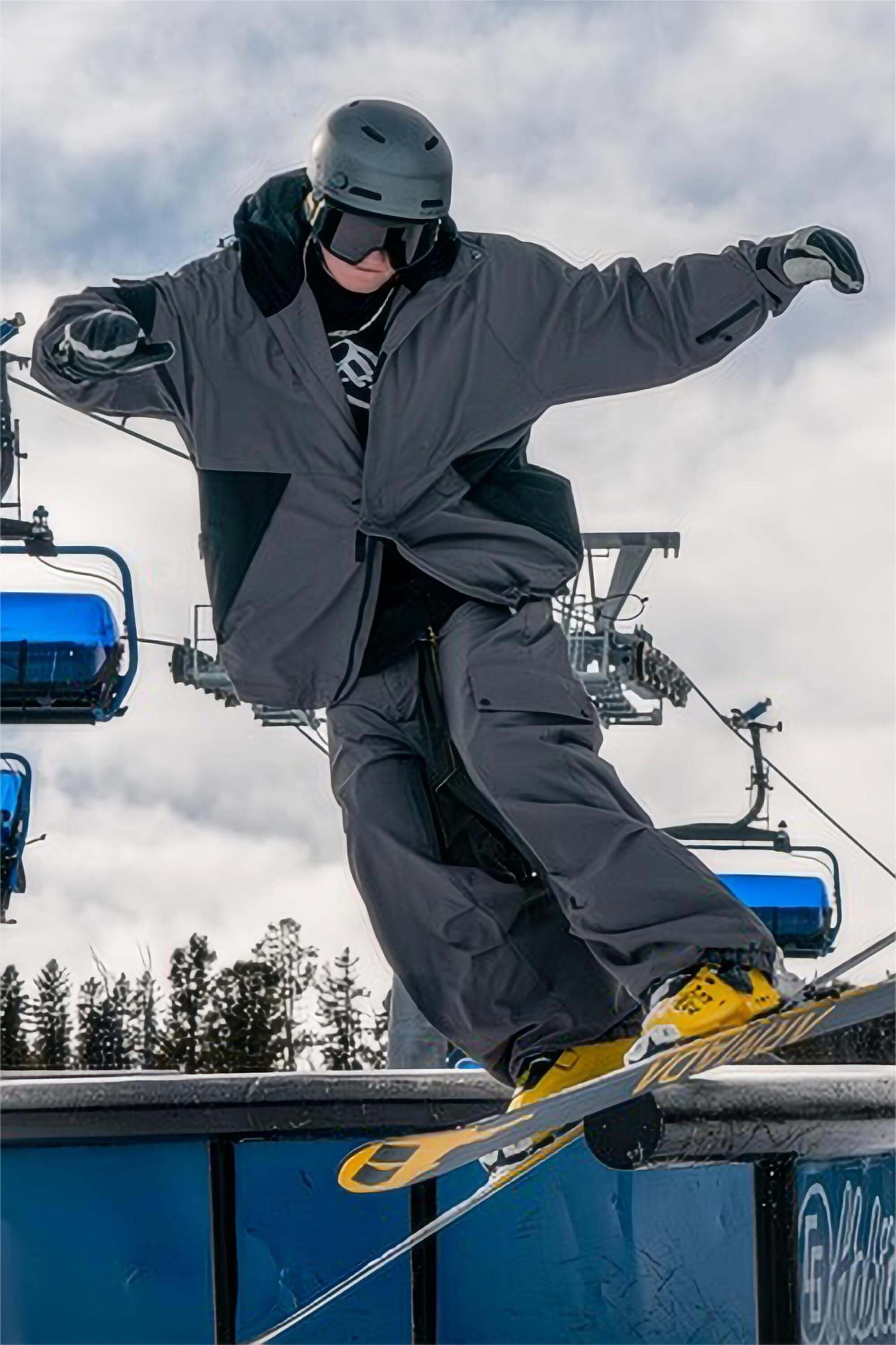 Jaqueta de Neve Masculina Raglan Impermeável e Respirável Lemartine