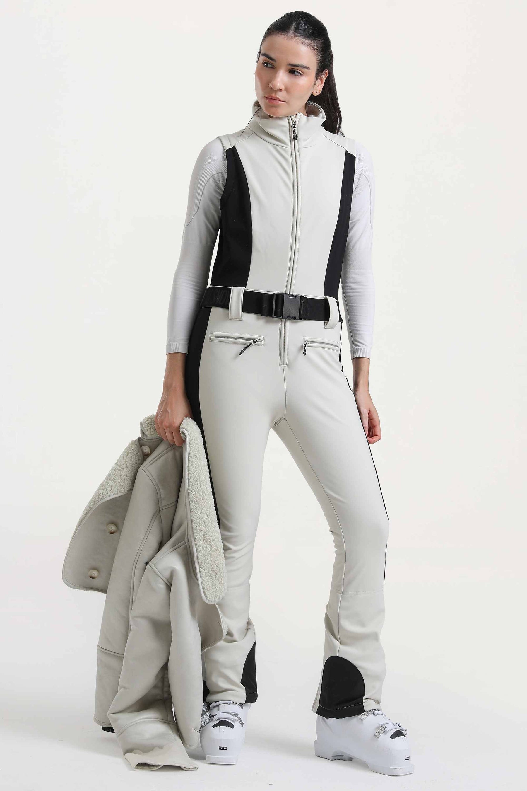 Macacão de Ski Feminino Slim-fit Cozy + Jaqueta Sherpa Lemartine