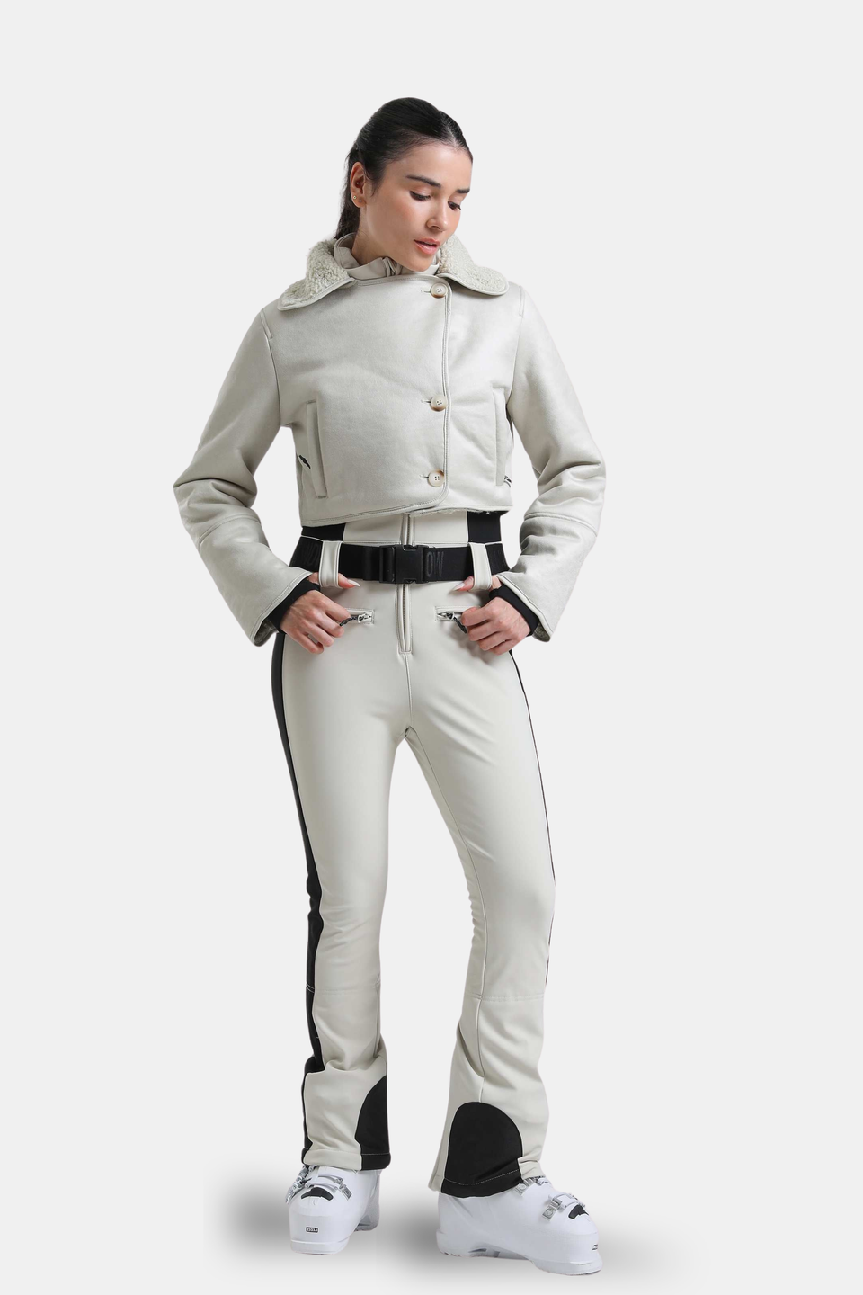 Macacão de Ski Feminino Slim-fit Cozy + Jaqueta Sherpa Lemartine