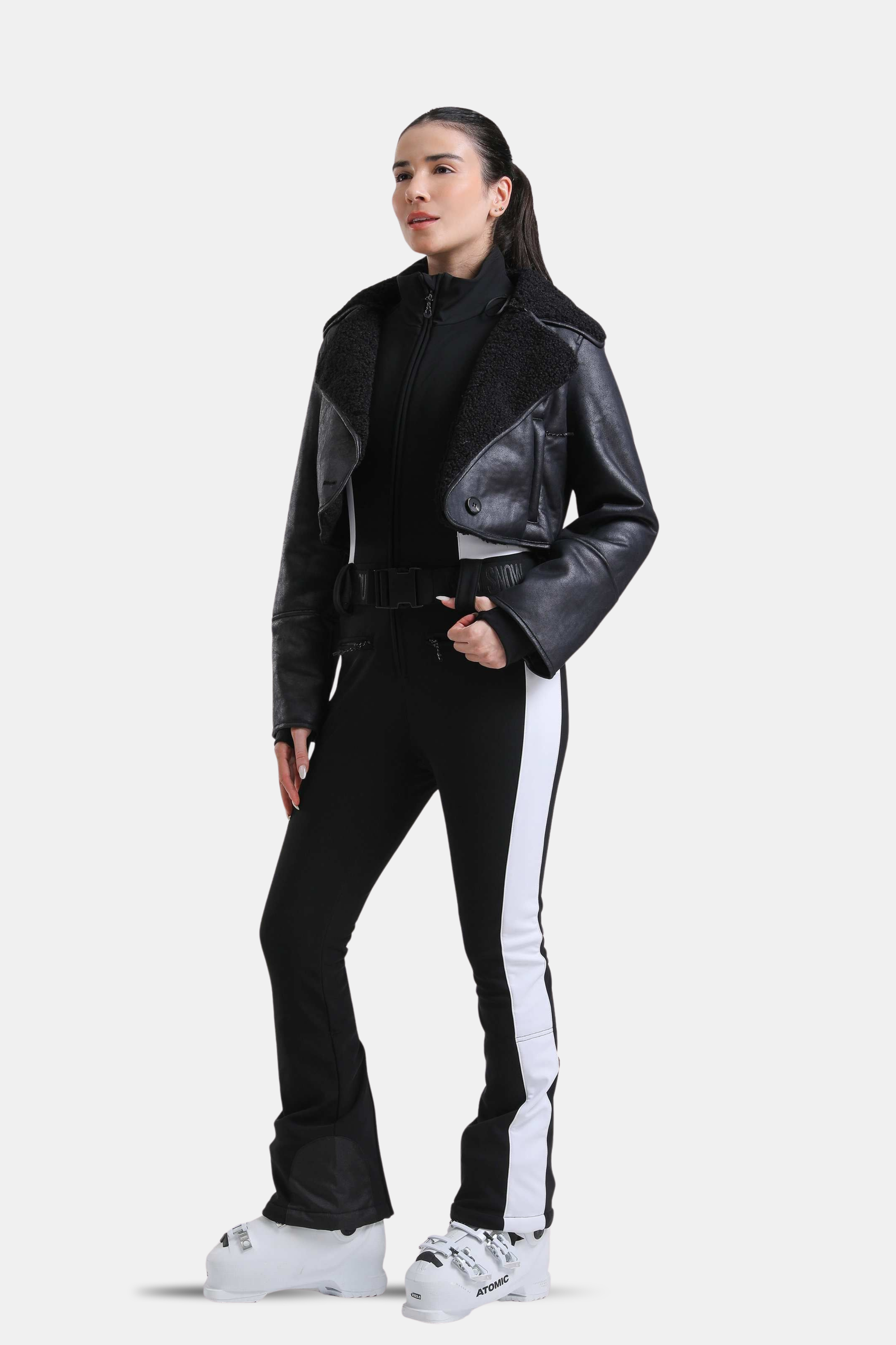 Macacão de Ski Feminino Slim-fit Cozy + Jaqueta Sherpa Lemartine