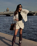 Jaqueta Vintage Feminina Lapela Classic | Lemartine