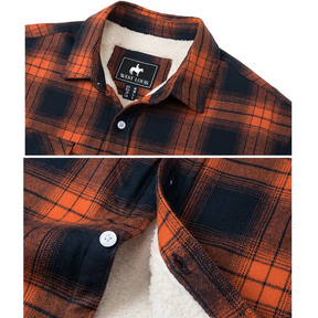 Jaqueta Masculina Xadrez Casual Forrada com Lã Lemartine