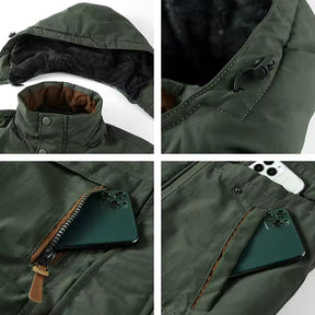 Jaqueta Masculina de Inverno com Capuz Forrada com Lã Lemartine