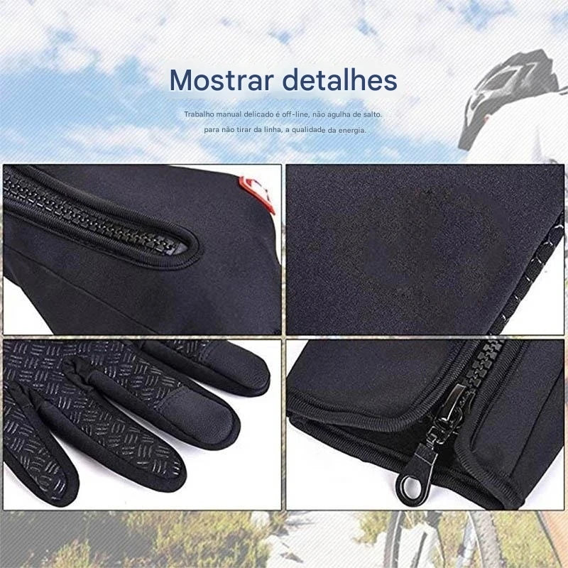 Luva de Inverno com Zíper Touchscreen Lemartine