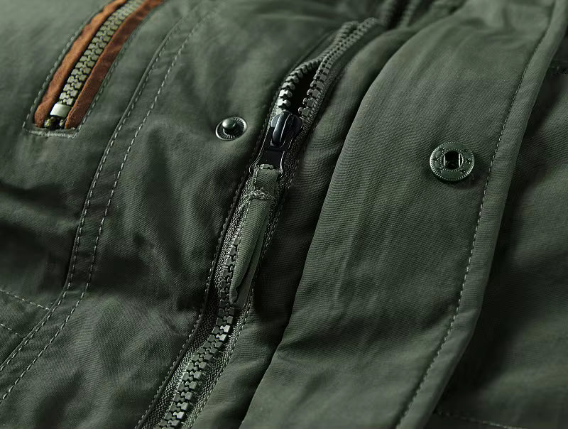 Jaqueta Masculina de Inverno com Capuz Forrada com Lã Lemartine