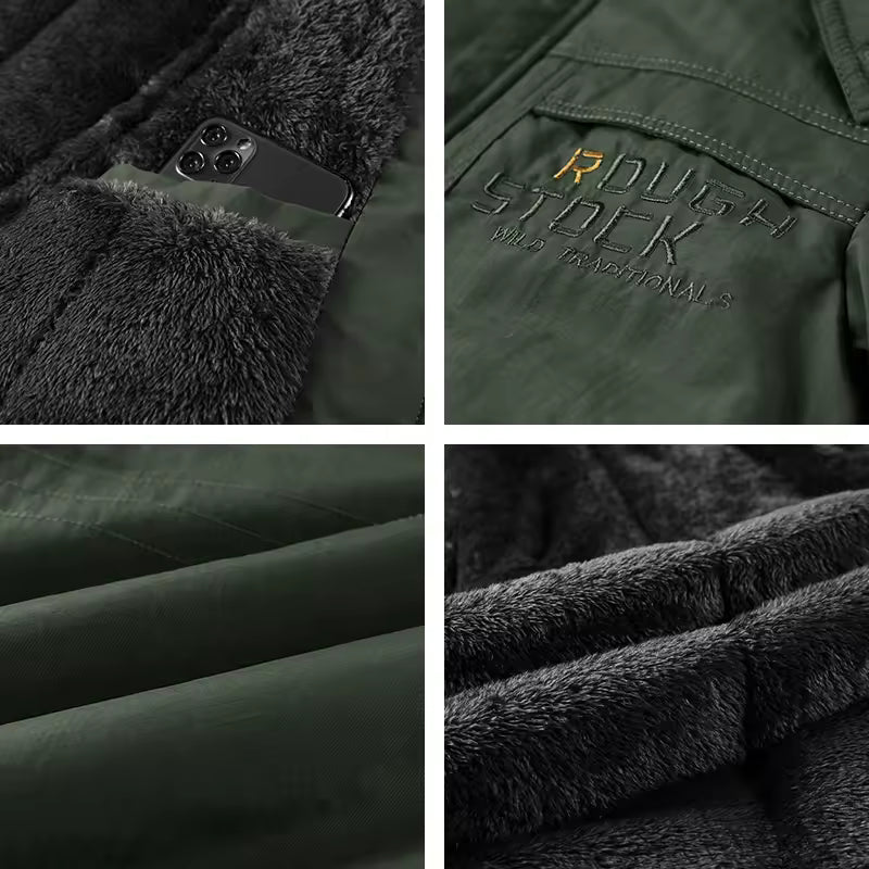 Jaqueta Masculina de Inverno com Capuz Forrada com Lã Lemartine