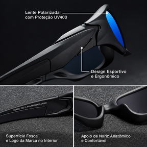 Óculos de Sol Militar Polarizado UV400 Lemartine