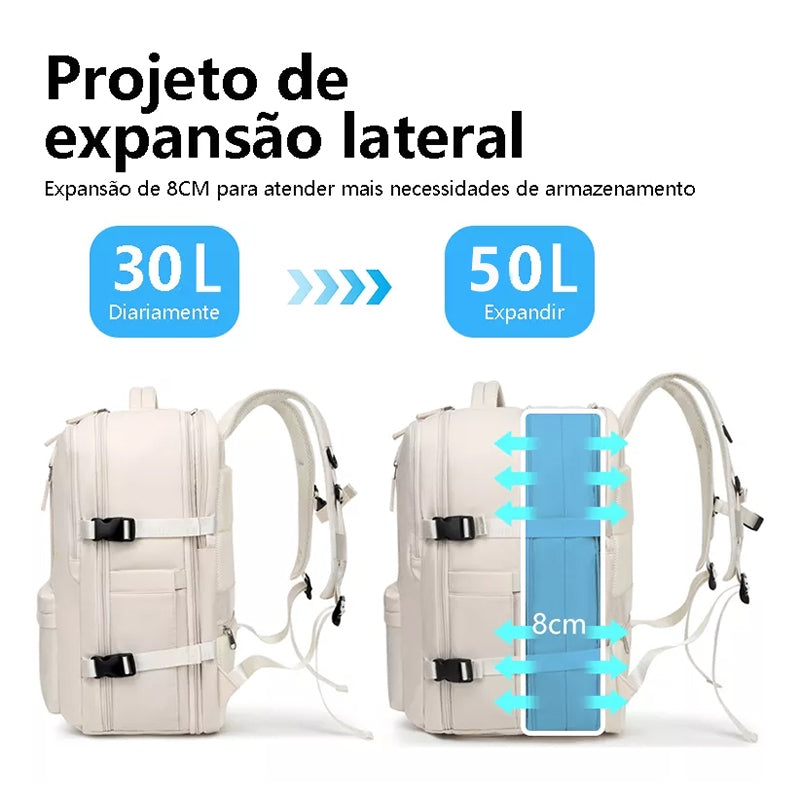 Mochila Viagem Feminina Masculinas Multifuncional Reforçada Impermeável | Lemartine