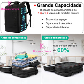 Mochila de Viagem Masculina e Feminina Impermeável e Reforçada | Lemartine