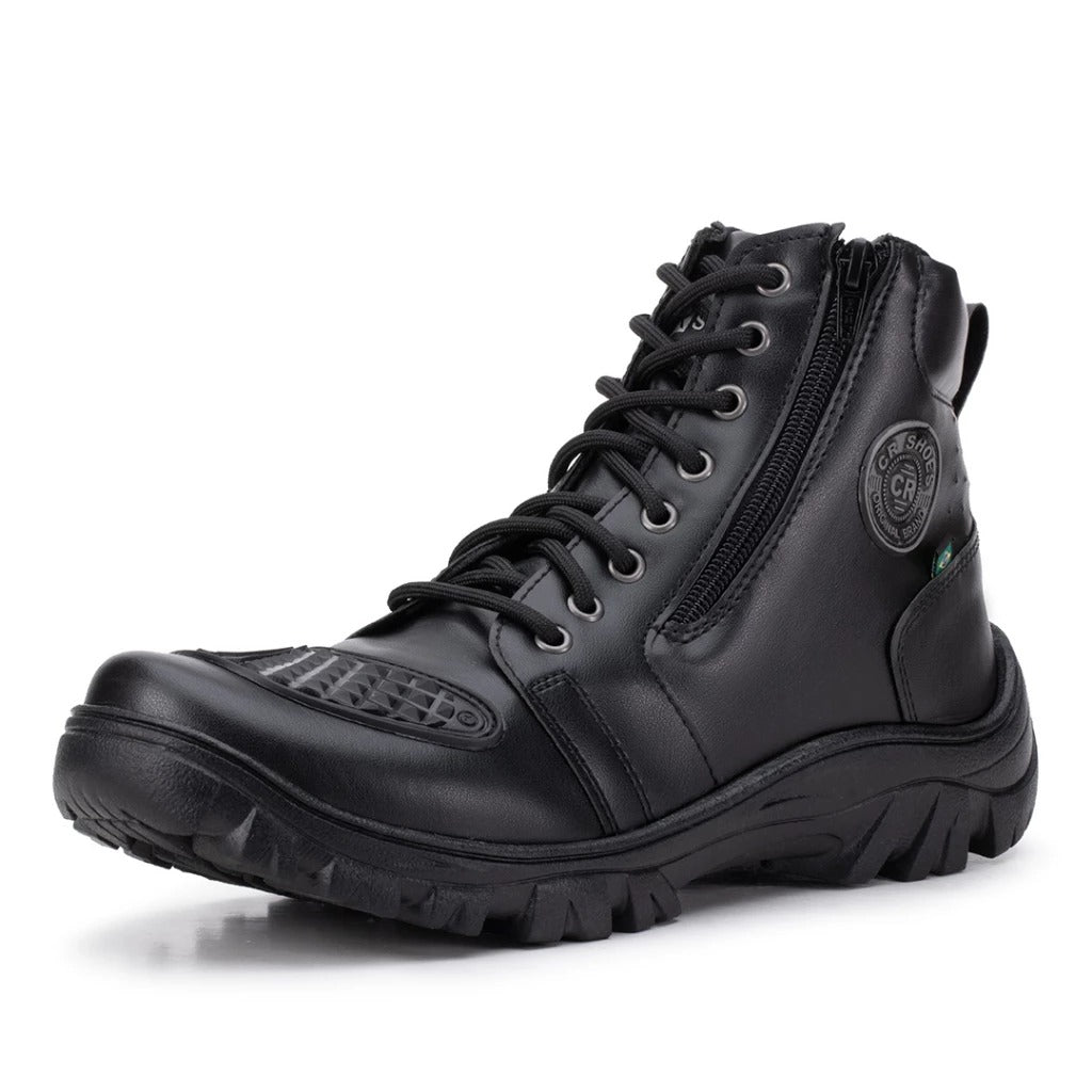 Bota Coturno Motociclista Ziper Lateral | Lemartine