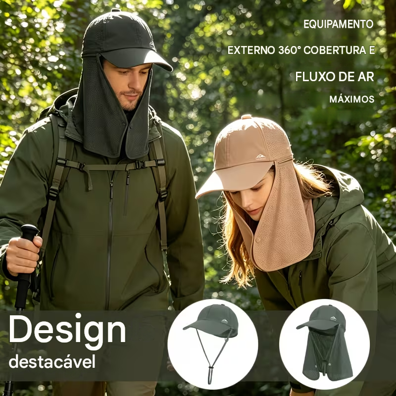 Boné/Chapéu Outdoor UV50+ com Ajuste Traseiro Lemartine