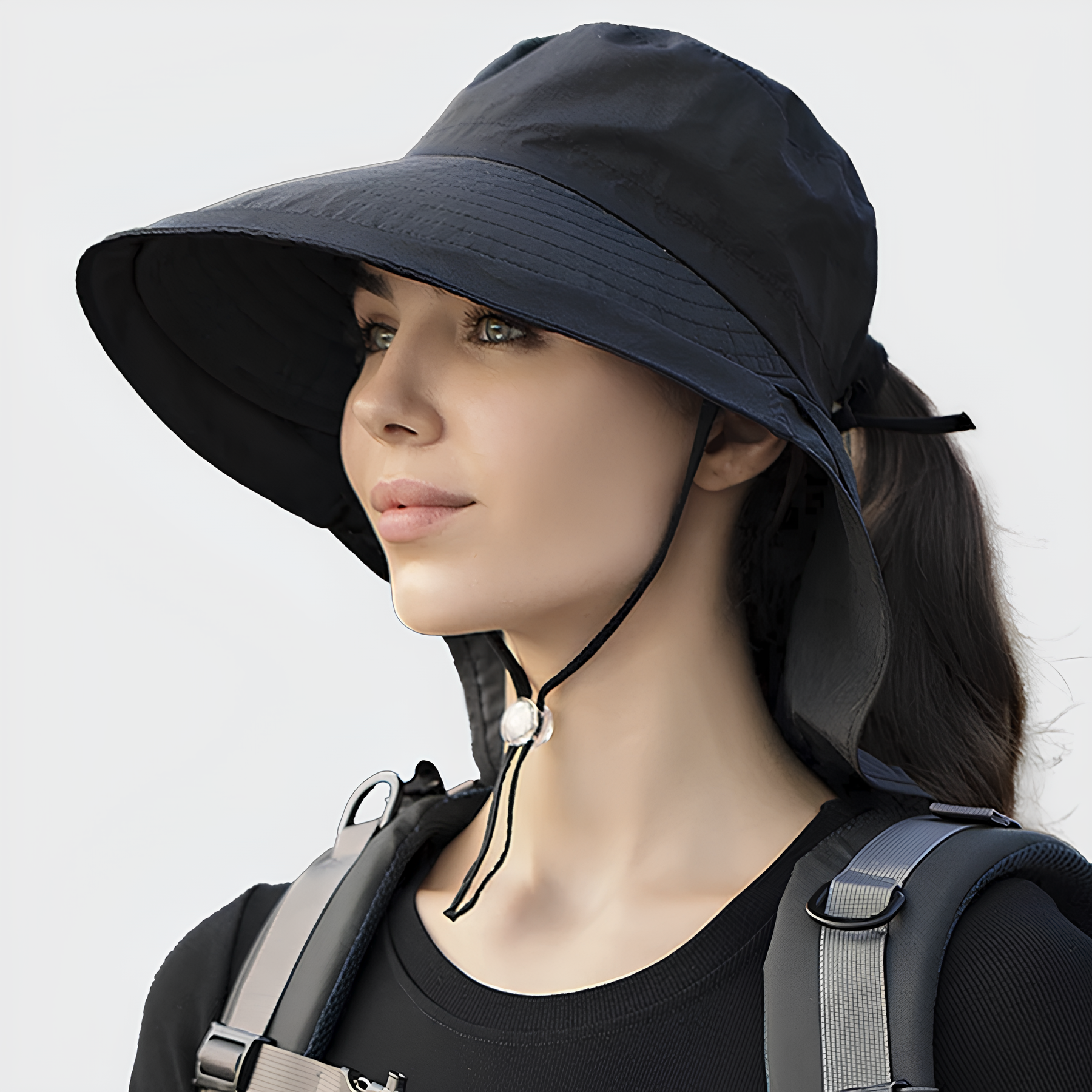 Chapéu Feminino Outdoor UV+ com Abertura para Cabelo | Lemartine