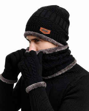Gorro e Protetor de Pescoço de Lã Lemartine + LUVA GRÁTIS