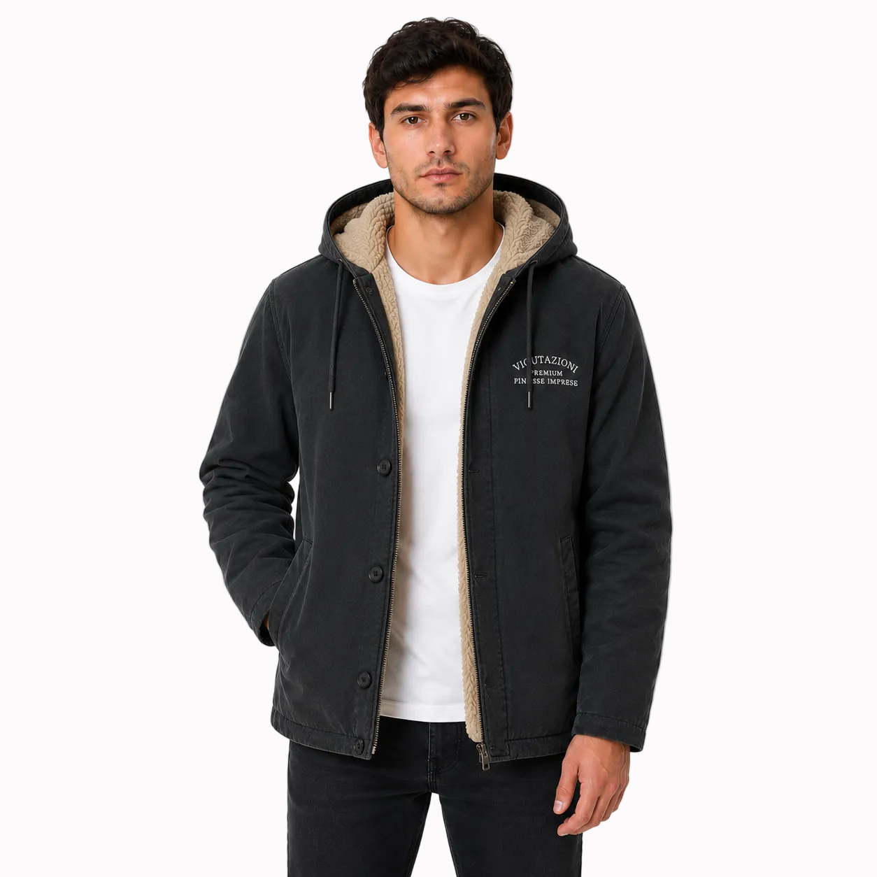 Jaqueta Bomber Masculina Parka de Lã Lemartine