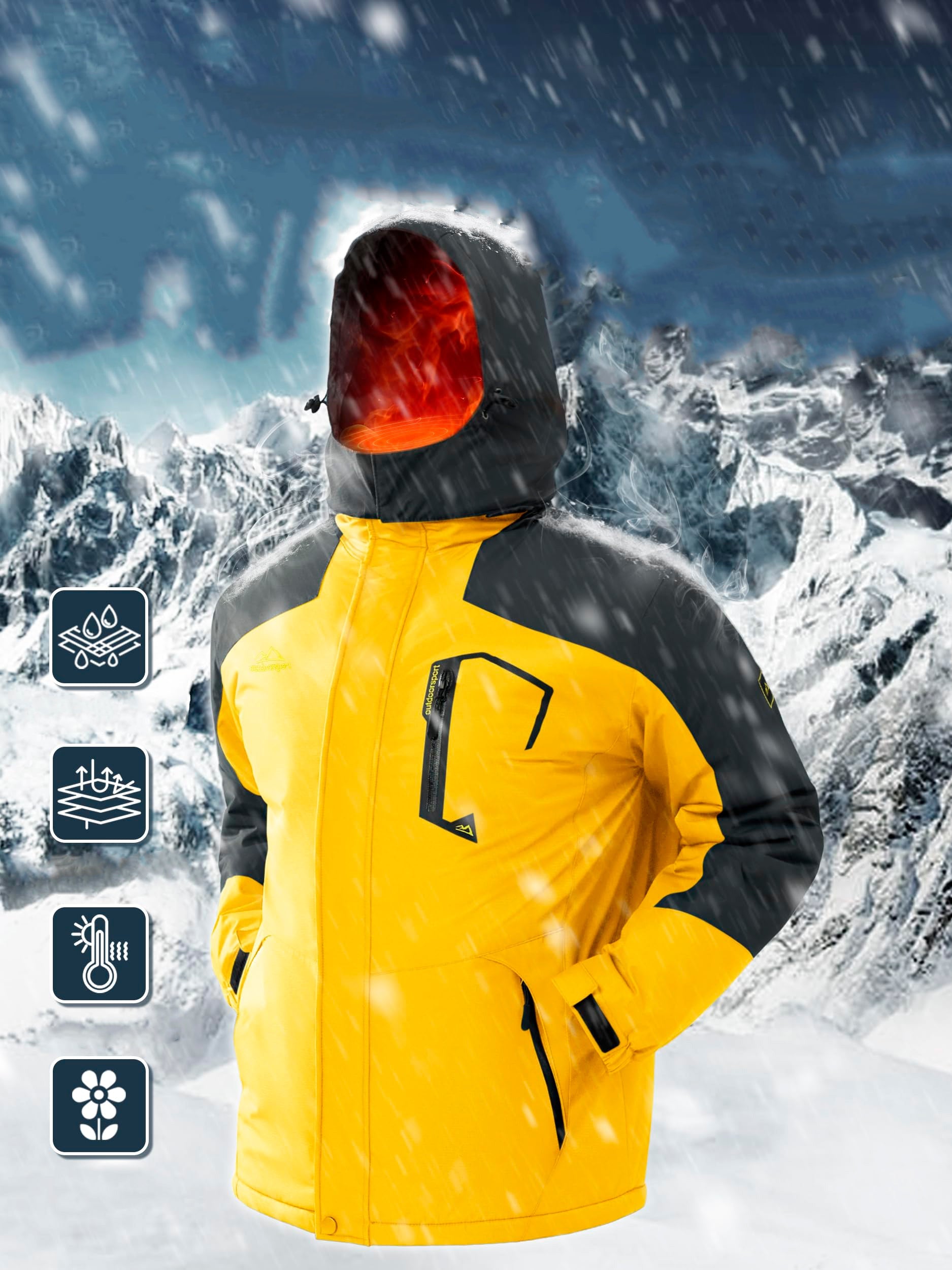 Jaqueta Térmica Masculina Impermeável Outdoor Lemartine