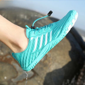 Sapato Aquático Barefoot Lemartine Aquamarine secando após a água