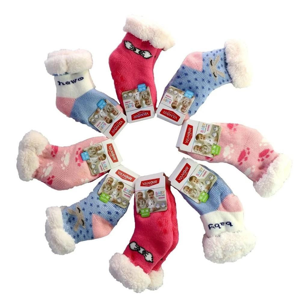 [COMPRE 2 LEVE 3] Kit Meias de Lã de Carneiro para Bebês Térmicas Lemartine (OFERTA DE INVERNO)