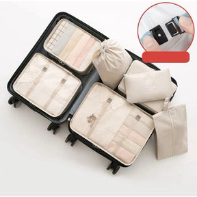 Kit 7 Pecas Bolsa Organizadoras Para Mala Roupas Bagagem Viagem | Lemartine