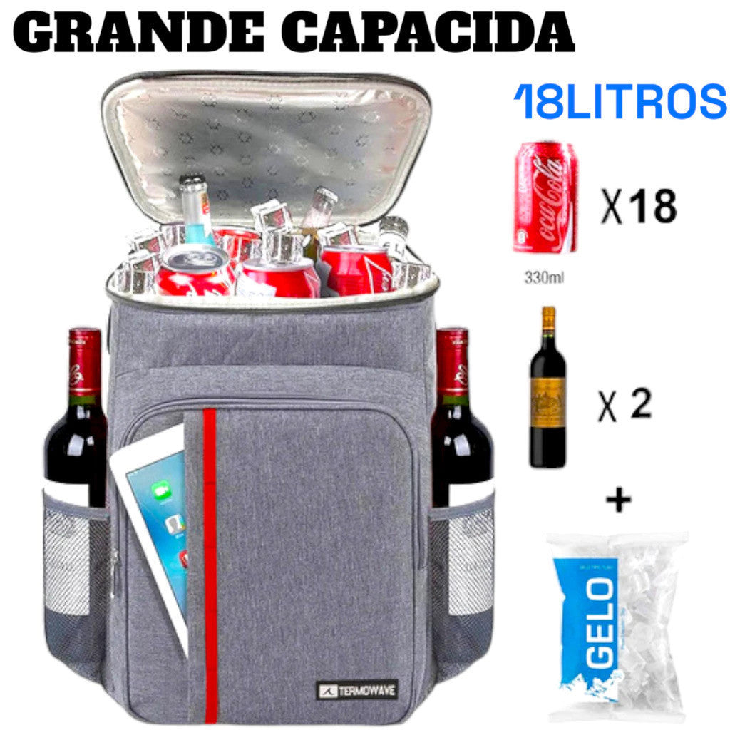 Mochila Térmica Impermeável Grande Capacidade Cooler Portátil | Lemartine