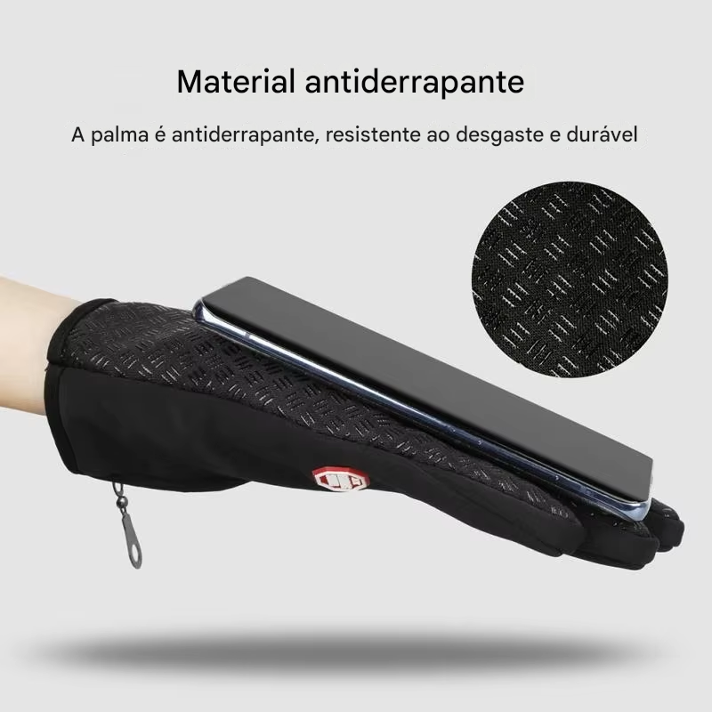 Luva de Inverno com Zíper Touchscreen Lemartine