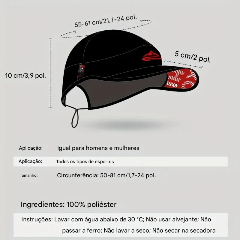 Boné Sport de Alta Performance – Secagem Rápida e Proteção Solar | Lemartine