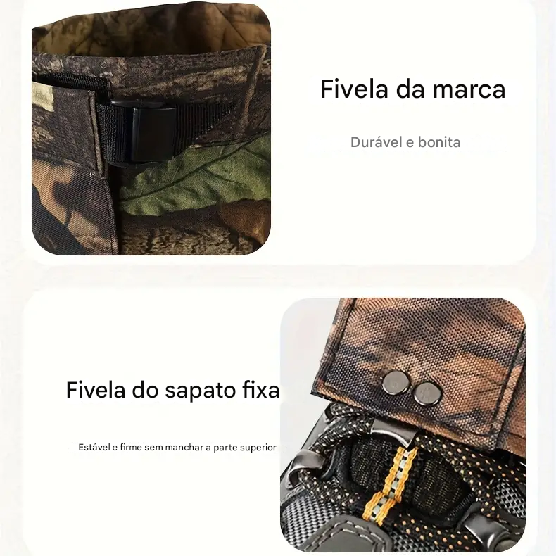 Polainas de Proteção Camufladas Impermeáveis para Neve e Trekking | Lemartine