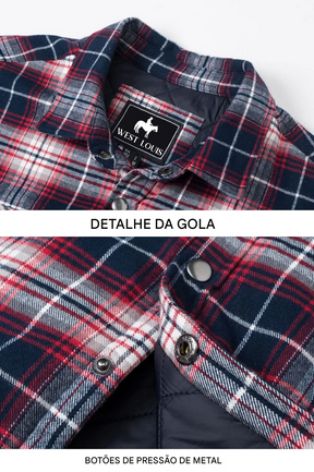 Jaqueta Masculina Xadrez Casual Forrada Lemartine